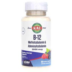 B-12 2000 Mcg as Methylcobalamin & Adenosylcobalamin ActivMelt