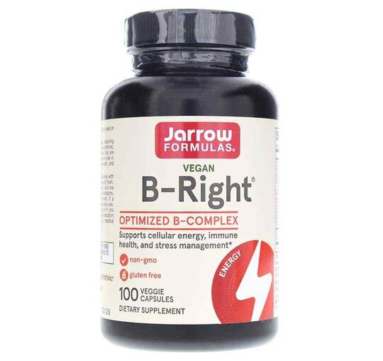 B-Right Optimized B-Complex, 100 Veg Capsules, JRF