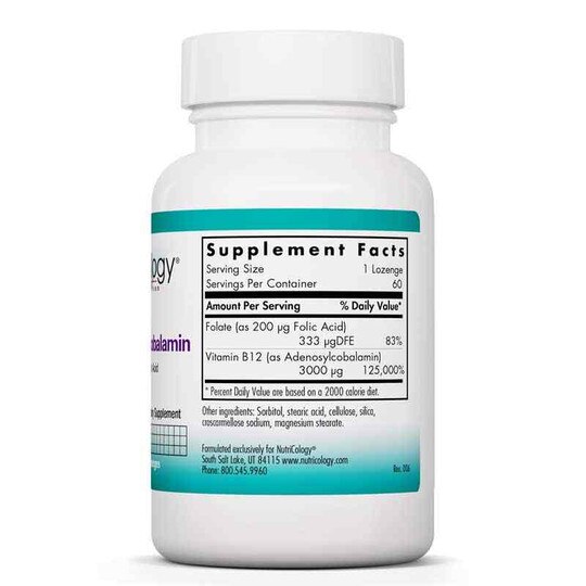 B12 Adenosylcobalamin, 60 Veg Lozenges, NTC