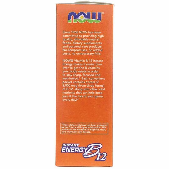 B12 Instant Energy, 75 Packets, NOW