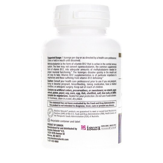 B12 Methylcobalamin 1,000 Mcg, 60 Lozenges, BCN