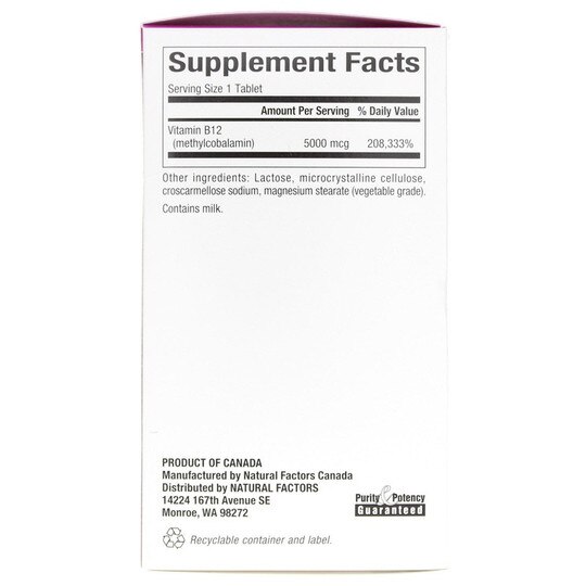 B12 Methylcobalamin 5000 Mcg, 60 Chewable Tablets, NF