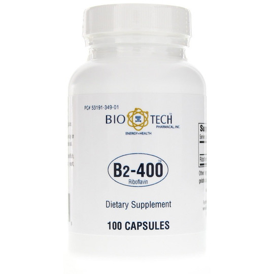 B2-400 Riboflavin, 100 Capsules, BTP
