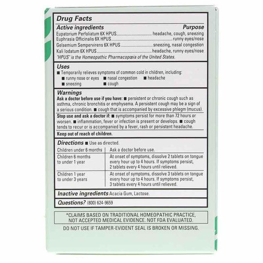 Baby Tiny Cold Tablets, 125 Tablets, HYL
