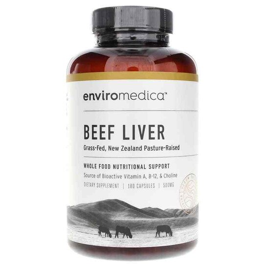 Beef Liver 500 Mg, 180 Capsules, ENV