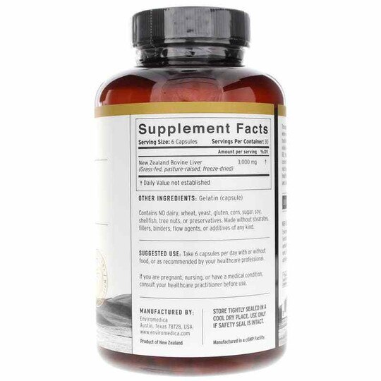 Beef Liver 500 Mg, 180 Capsules, ENV