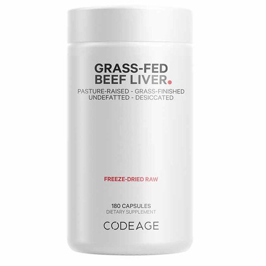 Beef Liver, 180 Capsules, CDE