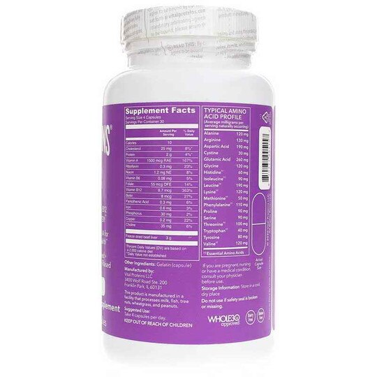Beef Liver, 120 Capsules, VPS