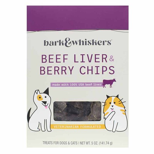 Beef Liver & Berry Chips for Dogs & Cats, 5 Oz, BW