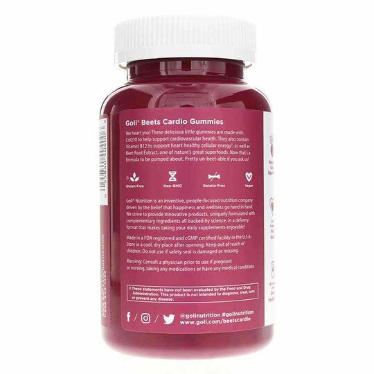 Beets Cardio Gummies, 60 Gummies, GNI
