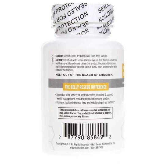 Belly Rescue Probiotic, 30 Capsules, NBI