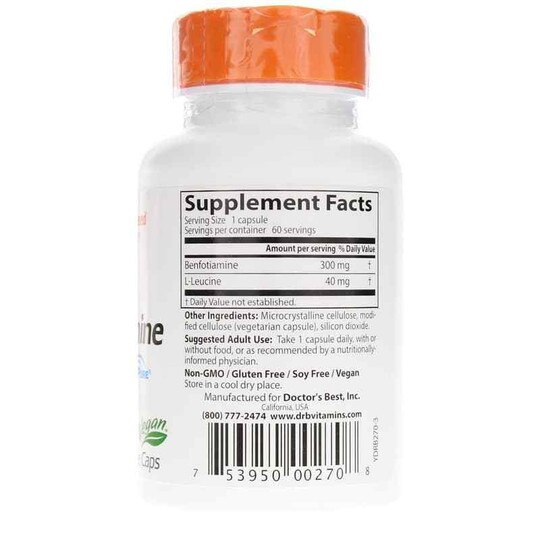 Benfotiamine 300 Mg, 60 Veg Capsules, DRB
