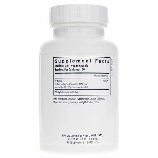 Berberine 200 Mg, 60 Veg Capsules, VTN