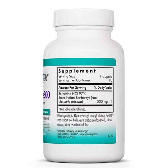 Berberine 500, 90 Veg Capsules, NTC