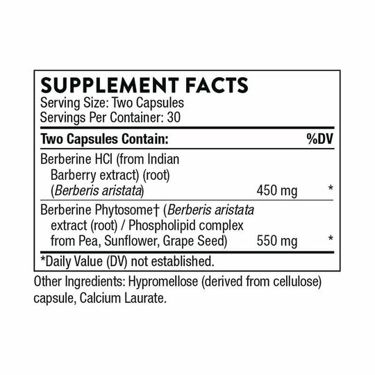 Berberine, 60 Capsules, THR