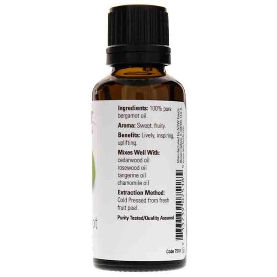 Bergamot Essential Oil, 1 Oz, NOW