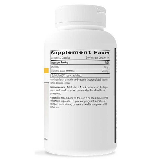 Betaine HCl, 250 Veg Capsules, INT