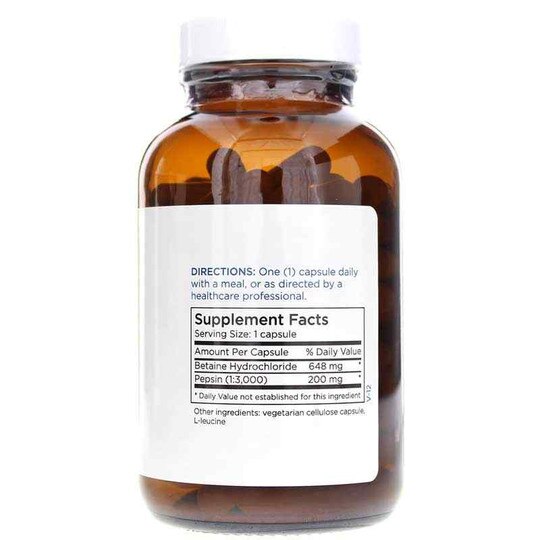 Betaine Hydrochloride with Pepsin, 100 Capsules, MTM