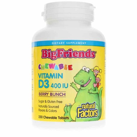 BigFriends Chewable Vitamin D3 400 IU Berry, 250 Chewabl, NF