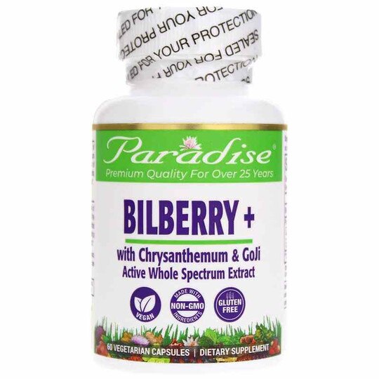 Bilberry +, 60 Veg Capsules, PHE
