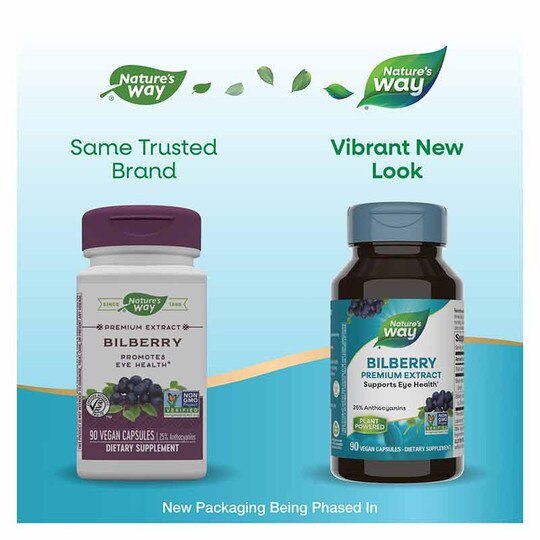 Bilberry Standardized, 90 Veg Capsules, NWA