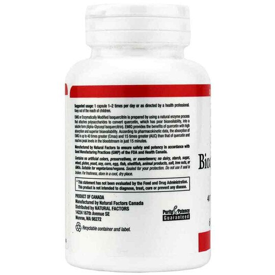 Bioactive Quercetin EMIQ 50 Mg, 60 Veg Capsules, NF