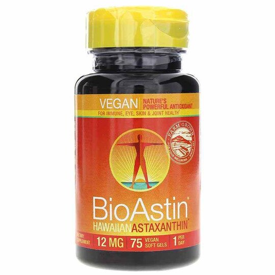 BioAstin Vegan 12 Mg Hawaiian Astaxanthin, NXH