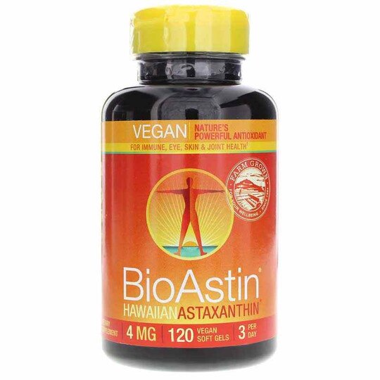 BioAstin Vegan 4 Mg Hawaiian Astaxanthin, 120 Vegan Sof, NXH