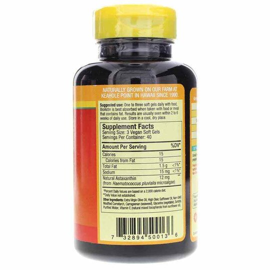 BioAstin Vegan 4 Mg Hawaiian Astaxanthin, 120 Vegan Sof, NXH
