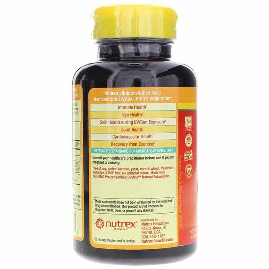 BioAstin Vegan 4 Mg Hawaiian Astaxanthin, 120 Vegan Sof, NXH