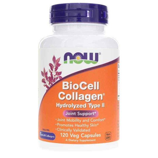 BioCell Collagen Hydrolyzed Type II, 120 Veg Capsules, NOW
