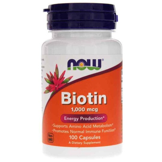 Biotin 1000 Mcg, 100 Capsules, NOW