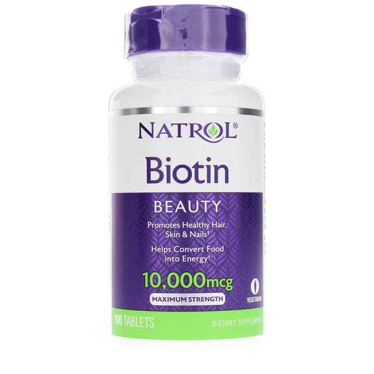 Biotin 10000 Mcg Maximum Strength, 100 Tablets, NTR