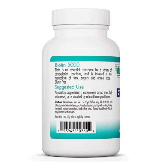 Biotin 5000, 60 Veg Capsules, NTC