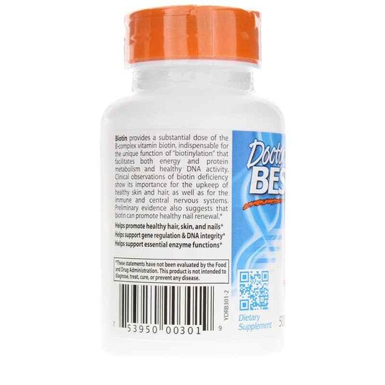 Biotin 5000 Mcg, 120 Veg Capsules, DRB