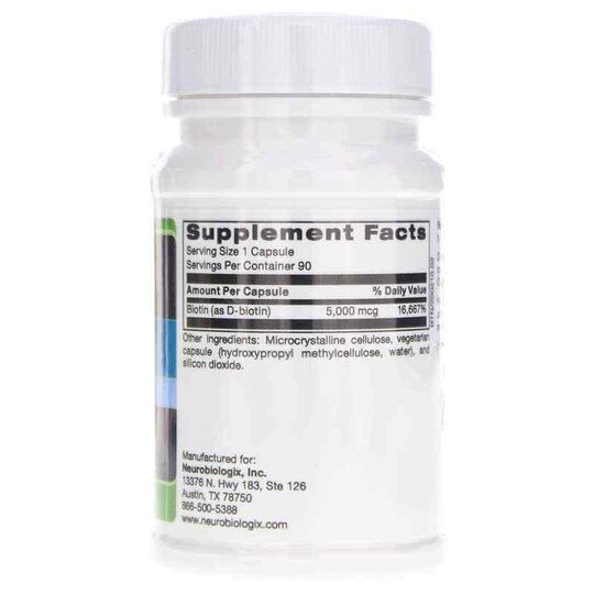 Biotin 5000 Mcg, 90 Capsules, NBX