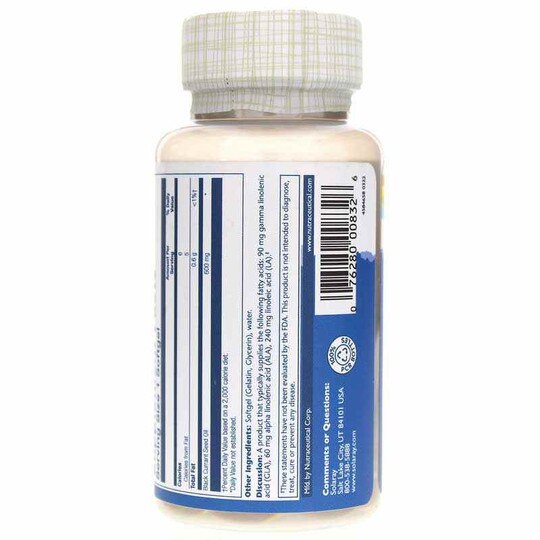 Black Currant Seed Oil 600 Mg, 90 Softgels, SLR