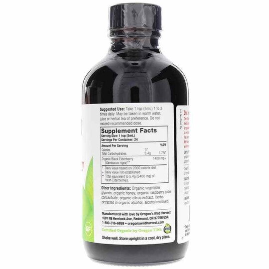 Black Elderberry Honey Alcohol-Free, 4 Oz, OWH