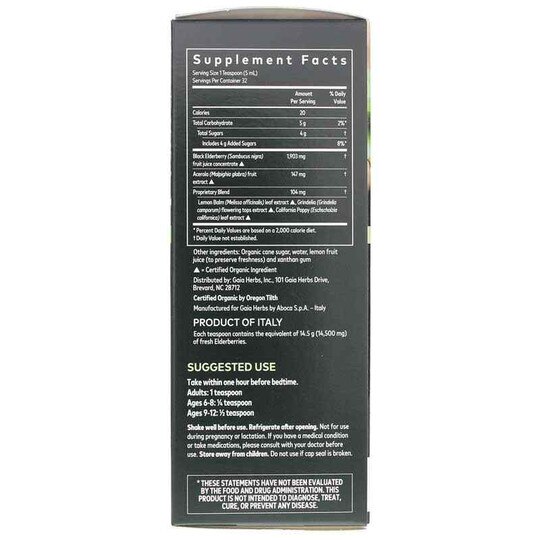 Black Elderberry NightTime Syrup, GH