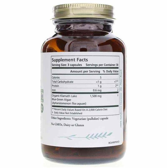 Blue-Green Algae Organic Klamath Lake Algae Capsules, 90 Caps, PSY