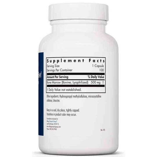 Bone Marrow Beef Natural Glandular, 100 Veg Capsules, ARG