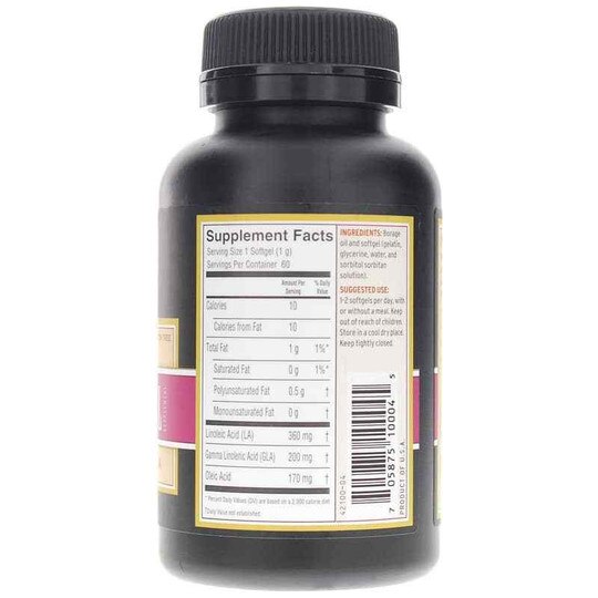 Borage Oil, Pure Source of GLA, 60 Softgels, BOO