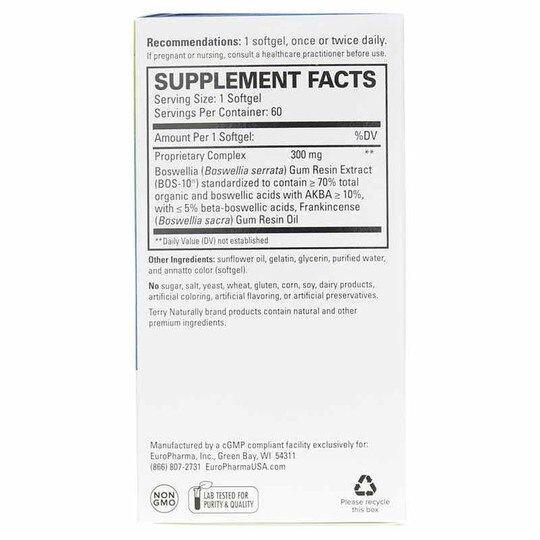 Boswellia plus Frankincense Oil, 60 Softgels, TNT