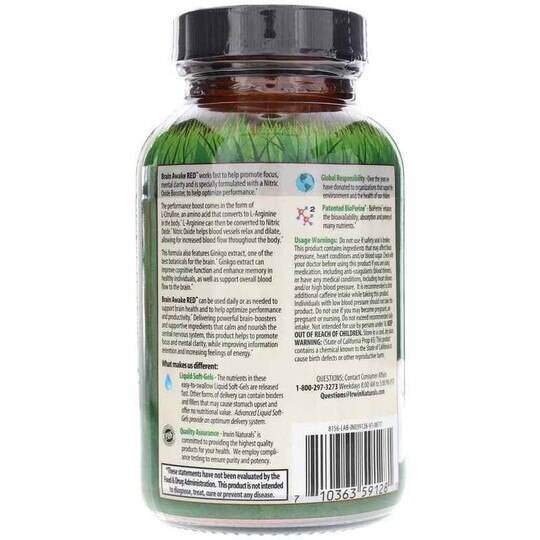 Brain Awake RED, 60 Liquid Softgels, IRN
