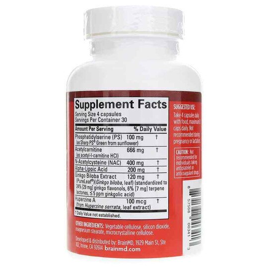Brain and Memory Power Boost, 120 Capsules, BMD