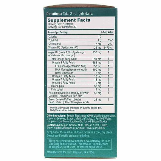 Brain Omega-3, 60 Softgels, IWI