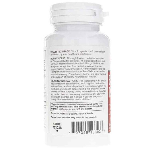 Brain Regain, 90 Veg Capsules, PFLB