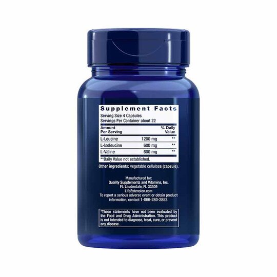 Branched Chain Amino Acids (Free Form), 90 Capsules, LFE