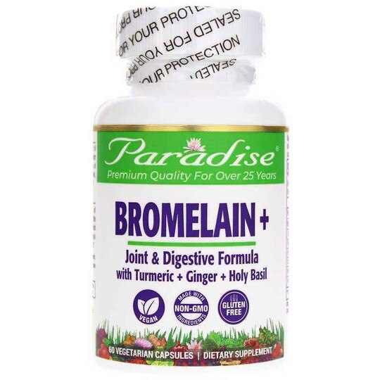 Bromelain +, 60 Veg Capsules, PHE