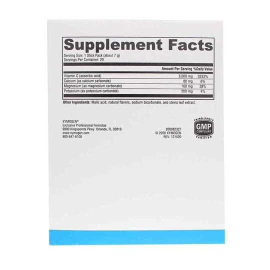 Buffered C Powder, 20 Stick Packs, XYM